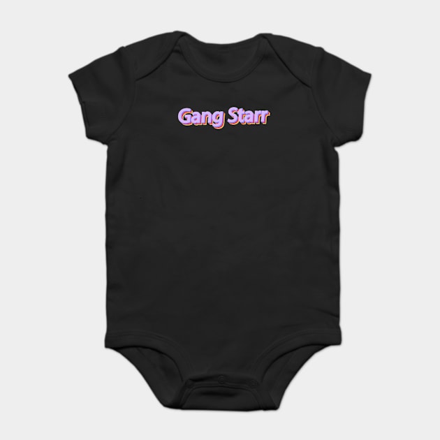 Gang Starr / Typography Design Retro Style Baby Bodysuit by OlasyMasy